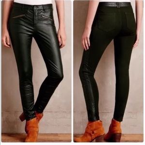 Anthropologie Pilcro Vegan Leather Motocross Pants